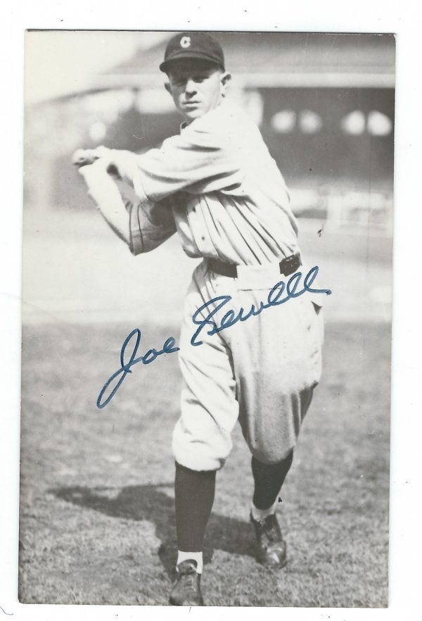 Autographed JOE SEWELL BXW Rowe Post Card