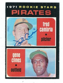 Autographed FRED CAMBRIA 1971 Topps Card