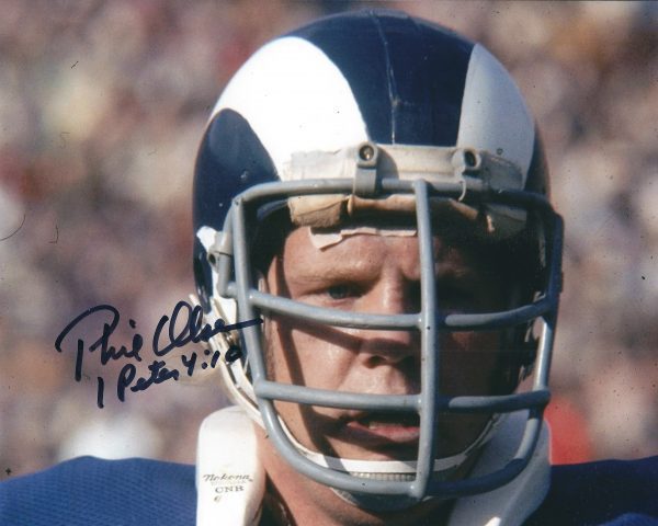 AUTOGRAPHED PHIL OLSEN 8x10 Los Angeles Rams Photo