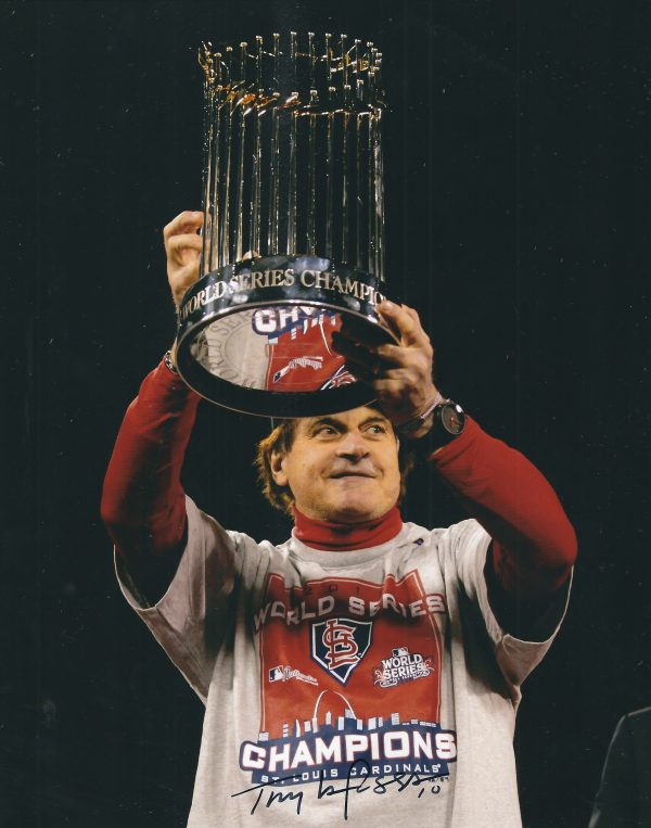 Autographed TONY LARUSSA  8X10 St Louis Cardinals photo