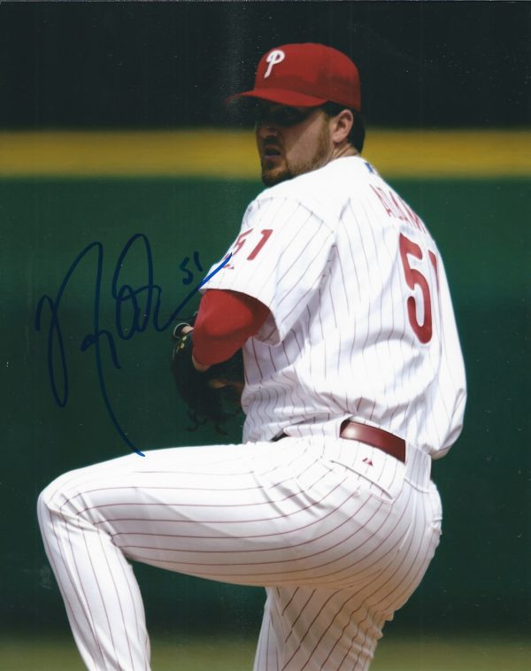 Autographed TERRY ADAMS 8X10 Philadelphia Phillies photo
