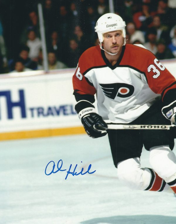 Autographed AL HILL 8X10 Philadelphia Flyers Photo