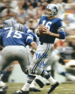Autographed MILT PLUM 8X10 Detroit Lions Photo