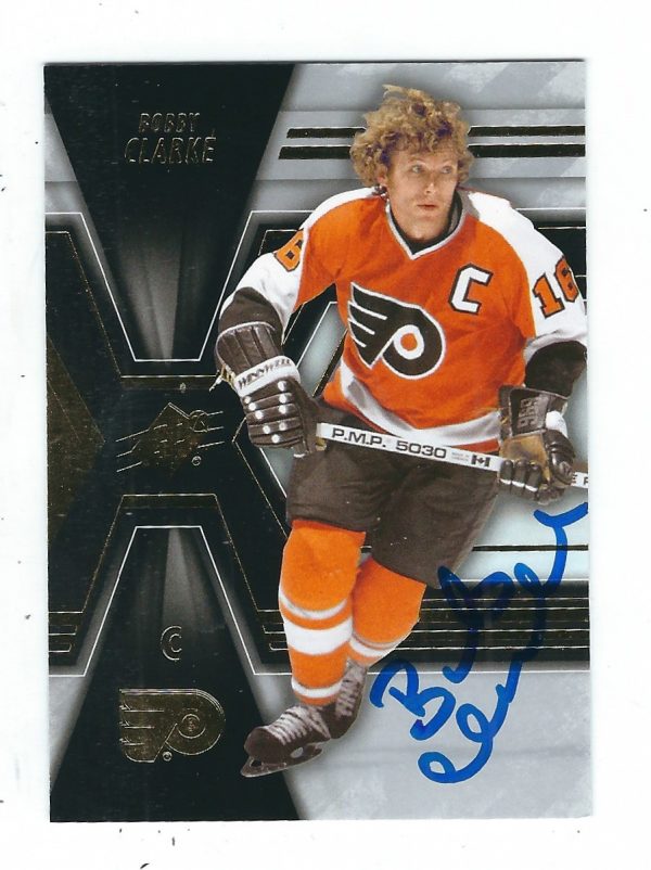 BOBBY CLARKE Philadelphia Flyers Autographed 2014-15 Upper Deck SPX Card