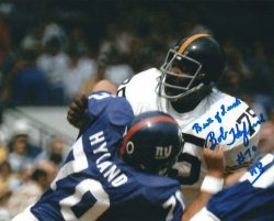 AUTOGRAPHED BOB HYLAND 8X10 New York Giants Photo