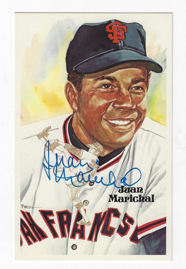 Autographed JUAN MARICHAL Perez-Steele San Francisco Giants Postcard