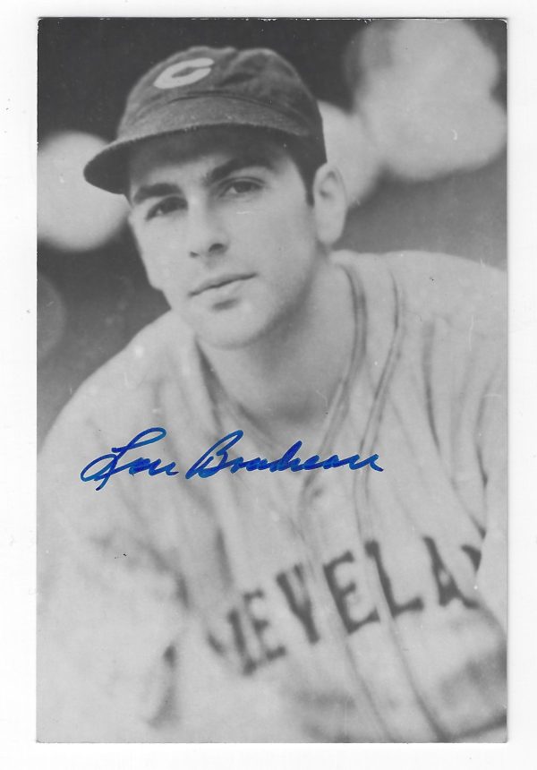 Autographed LOU BOUDREAU BXW Rowe Post Card