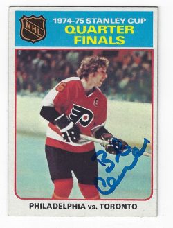 BOBBY CLARKE Philadelphia Flyers Autographed 1975-76 Topps Card