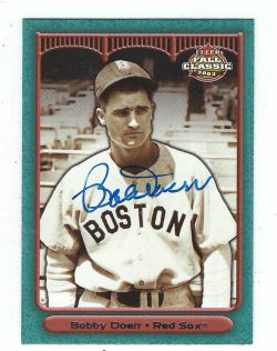 Autographed BOBBY DOERR 2003 Fleer Fall Classic card