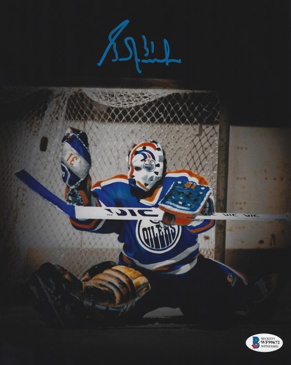 Autographed GRANT FUHR 8X10  EDMONTON OILERS Photo Beckett Witnessed