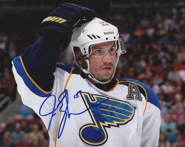 Autographed JAMIE LANGENBRUNNER 8x10 St. Louis Blues Photo