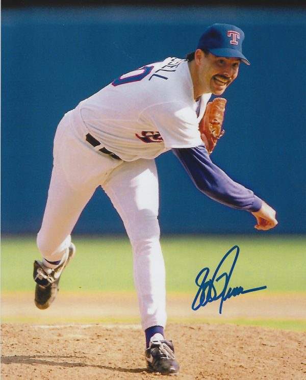 Autographed JEFF RUSSELL 8X10 Texas Rangers Photo