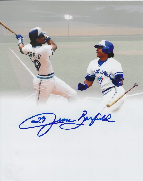 AUTOGRAPHED JESSE BARFIELD 8X10 Toronto Blue Jays photo