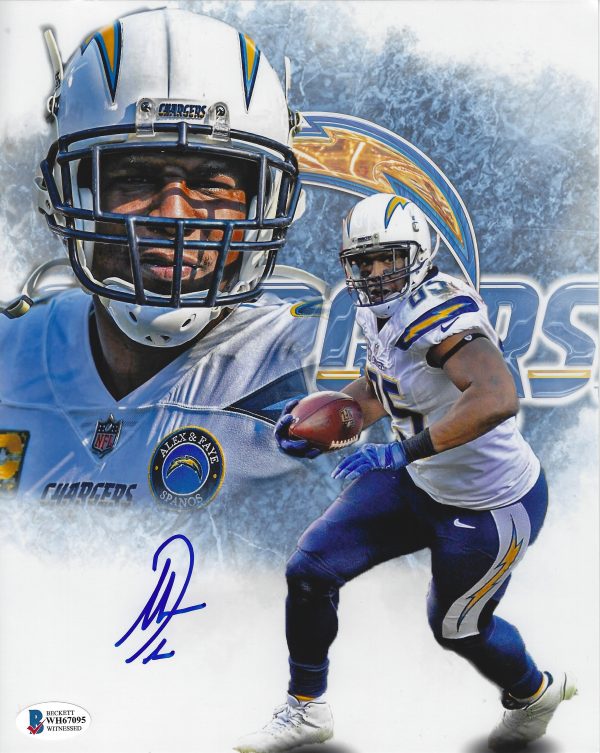 Autographed ANTONIO GATES 8X10 San Diego Chargers photo Beckett Witness COA