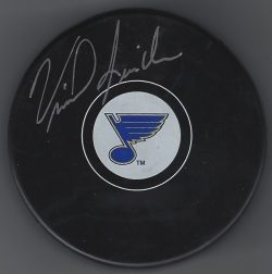 Autographed VINCENT RIENDEAU St. Louis Blues Hockey Puck
