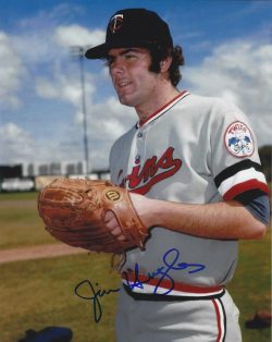 AUTOGRAPHED JIM HUGHES 8x10  Minnesota Twins photo
