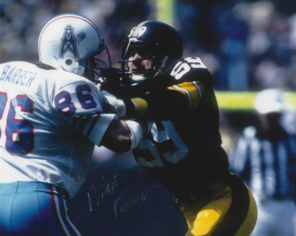 Autographed MIKE BARBER 8X10 Houston Oilers photo
