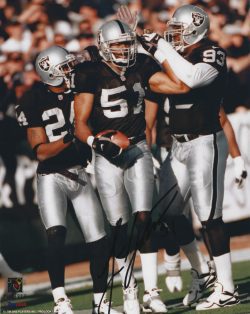 Autographed LANCE JOHNSTON 8X10 Oakland Raiders Photo