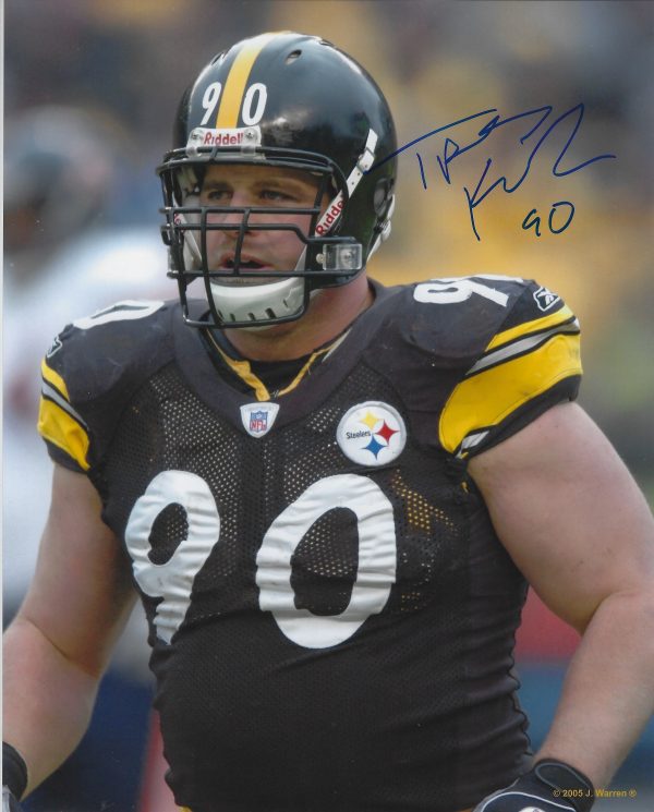 Autographed TRAVIS KIRSCHKE 8X10 Pittsburgh Steelers Photo