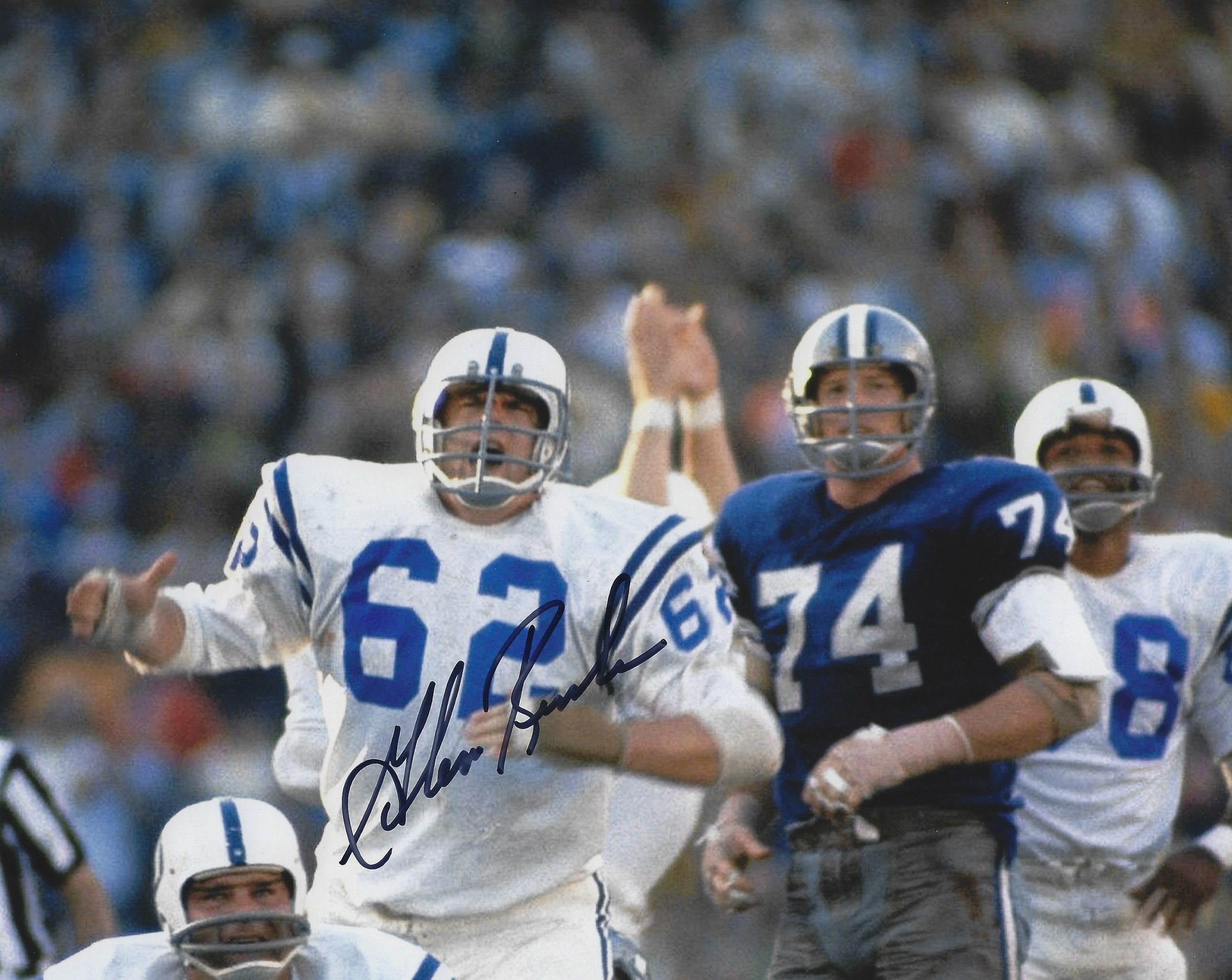 AUTOGRAPHED GLENN RESSLER 8x10 Baltimore Colts Photo Main Line Autographs