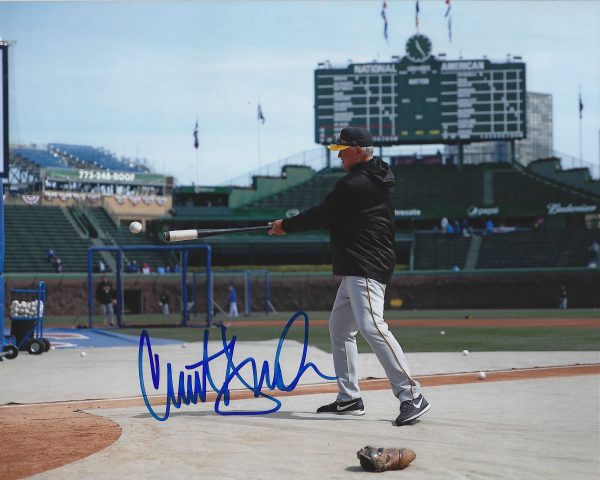 Autographed CLINT HURDLE 8X10 Pittsburgh Pirates Photo