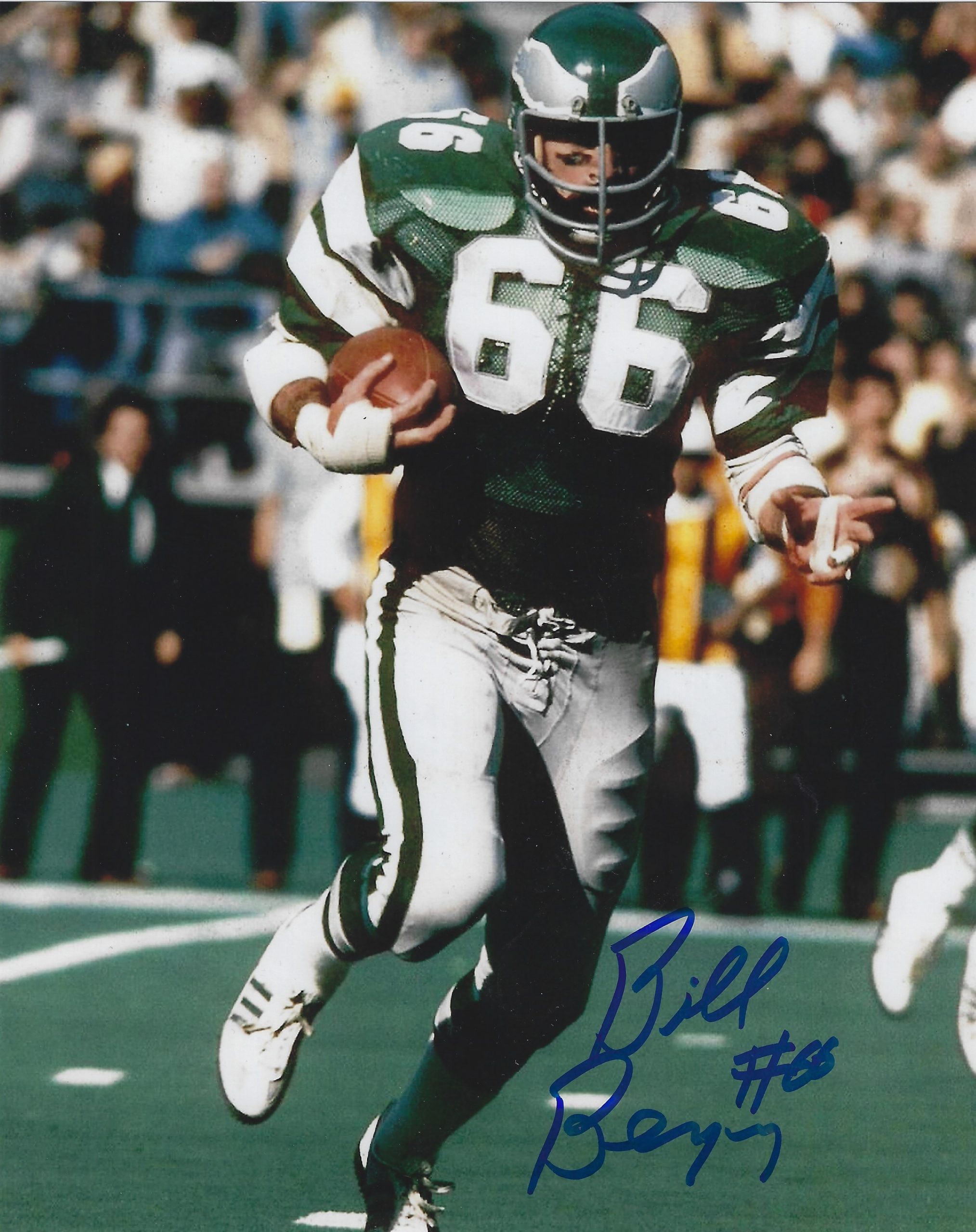 Autographed BILL BERGEY 8X10 Philadelphia Eagles Photo - Main Line 