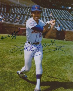 AUTOGRAPHED LEON BROWN 8x10 New York Mets photo