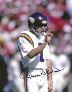 Autographed CHUCK NELSON 8X10 Minnesota Vikings Photo