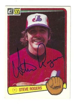 Autographed STEVE ROGERS Montreal Expos 1983 Donruss Card