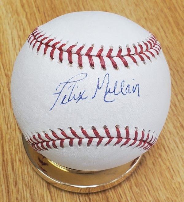 Autographed FELIX MILLAN Official Rawlings Major League Baseball