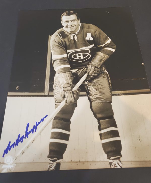 Autographed BOOM BOOM GEOFRRION 11X14 Montreal Canadiens Photo