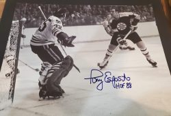 Autographed TONY ESPOSITO 11X14 Chicago Blackhawks Photo