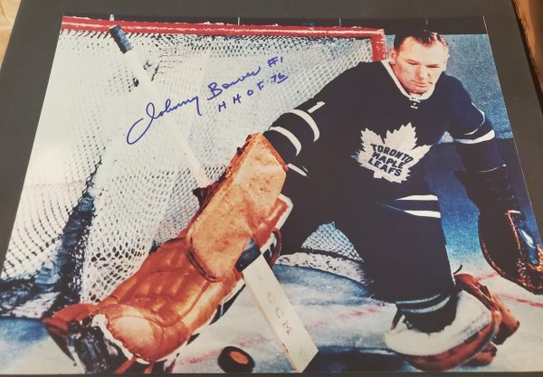 Autographed JOHHNY BOWER 11X14 Toronto Maple Leafs photo