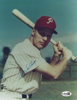 Autographed RICHIE ASHBURN 8X10 Philadelphia Phillies Photo JSA