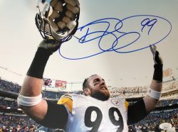 Autographed Brett Keisel Pittsburgh Steelers 11x14 Photo with JSA COA
