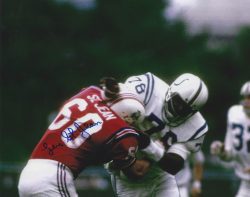 AUTOGRAPHED LEN ST JEAN 8x10 New England Patriots photo