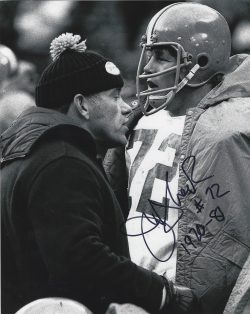 Autographed JERRY SHERK 8X10 Cleveland Browns Photo