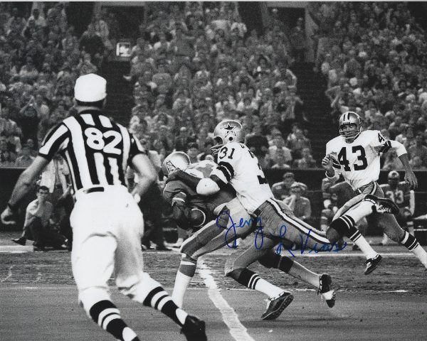 Autographed JERRY LEVIAS 8X10 Houston Oilers photo