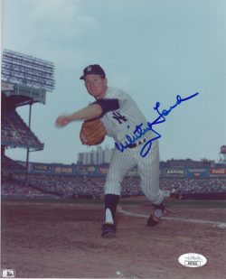 Autographed WHITEY FORD 8X10 New York Yankees Photo JSA COA