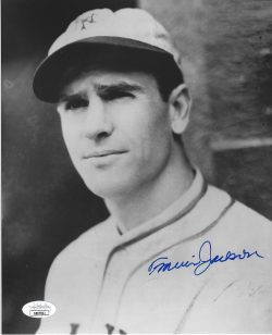 Autographed TRAVIS JACKSON 8x10 New York Giants Photo JSA