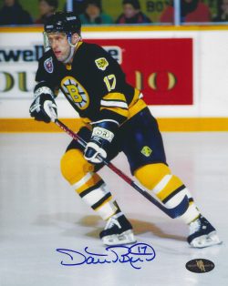 Autographed DAVE REID 8X10 Boston Bruins Photo