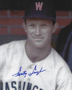 AUTOGRAPHED MARTY KEOUGH 8X10 Washington Senators Photo