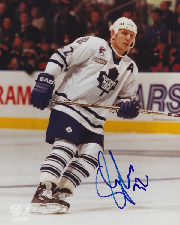 Autographed STEVE THOMAS 8X10 Maple Leafs photo