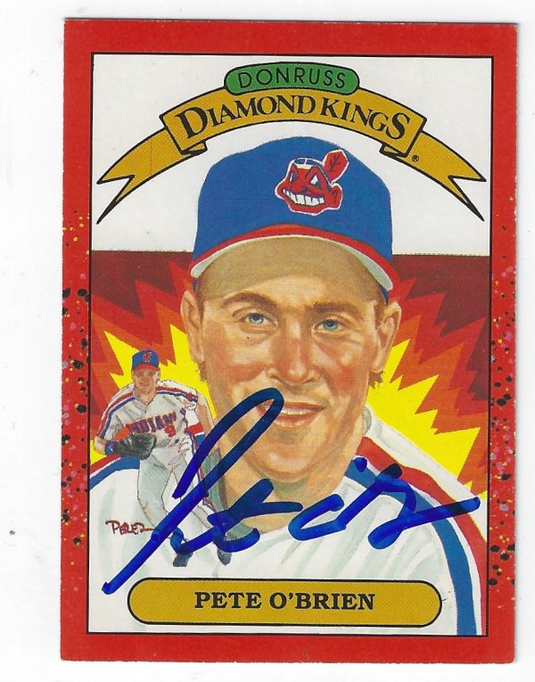 Autographed PETE O'BRIEN 1990 Donruss Diamond King