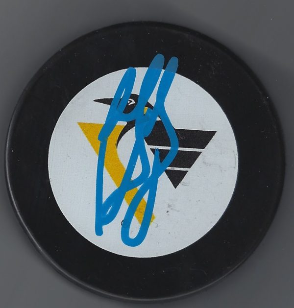 Autographed RON FRANCIS Pittsburgh Penguins Hockey Puck JSA
