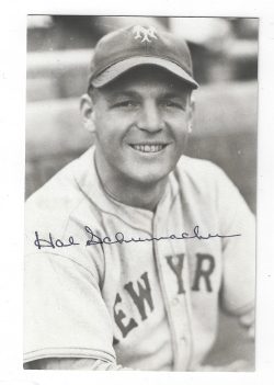 Autographed HAL SCHUMACHER New York Giants BxW Rowe Post Card