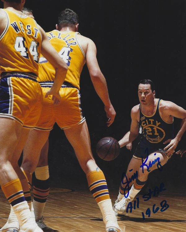 AUTOGRAPHED JIM KING 8X10 Golden State Warriors Photo