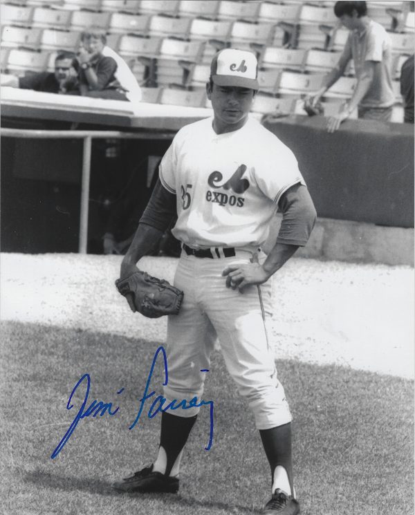 AUTOGRAPHED JIM FAIREY 8x10 Montreal Expos Photo