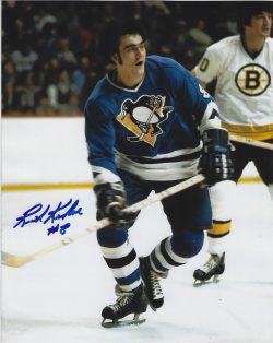 Autographed RICK KEHOE 8X10 Pittsburgh Penguins Photo