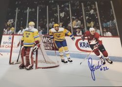 Autographed RICK TOCCHET 11X14 Team Canada Photo